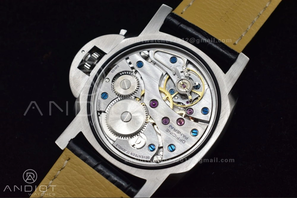 Trendy PAM217 H XF 1:1 Best Edition Superlumed Dial on Black Leather Strap A6497 with Y-Incabloc 993