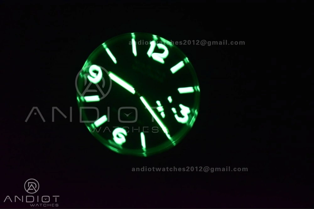 Trendy PAM217 H XF 1:1 Best Edition Superlumed Dial on Black Leather Strap A6497 with Y-Incabloc 993
