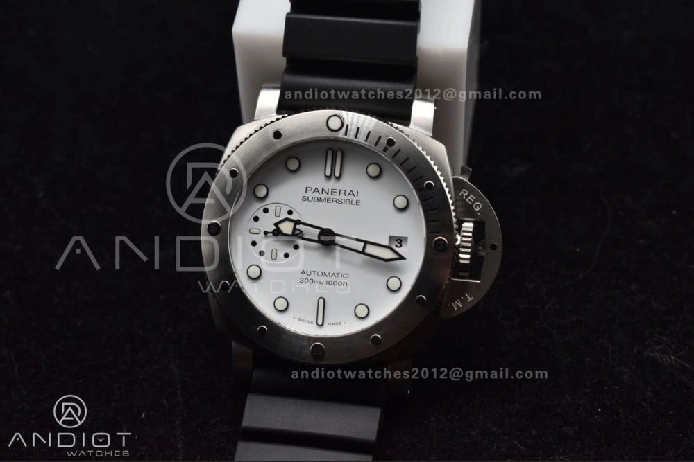 PAM2223 Submersible 42mm VSF Best Edition White Dial on Black Rubber Strap P Reliable 347