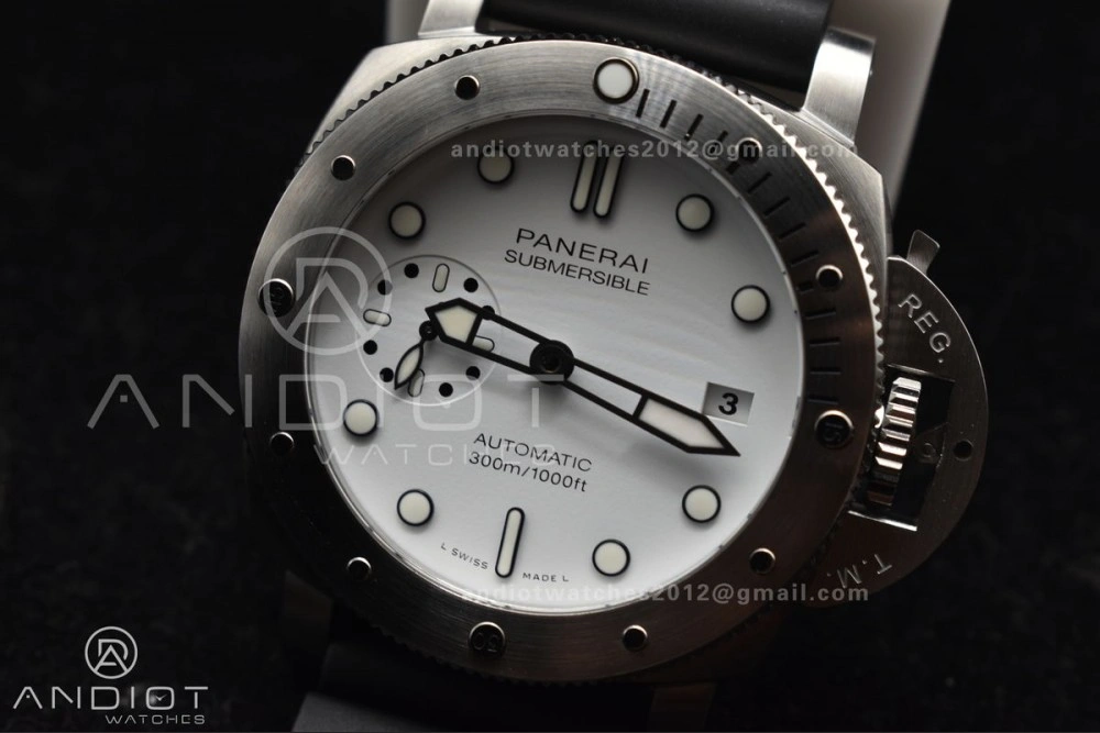 PAM2223 Submersible 42mm VSF Best Edition White Dial on Black Rubber Strap P Reliable 347