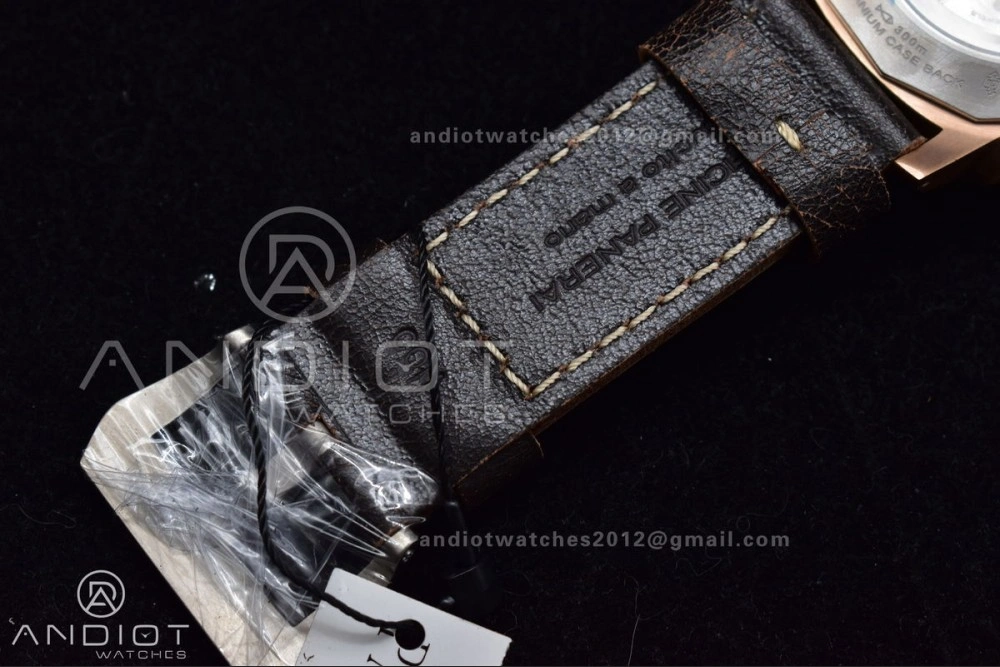 PAM382 N Bronzo VSF 1:1 Best Edition on Brown Distressed Calfskin Strap P.9000 Super Clone V WrinkleFree 987
