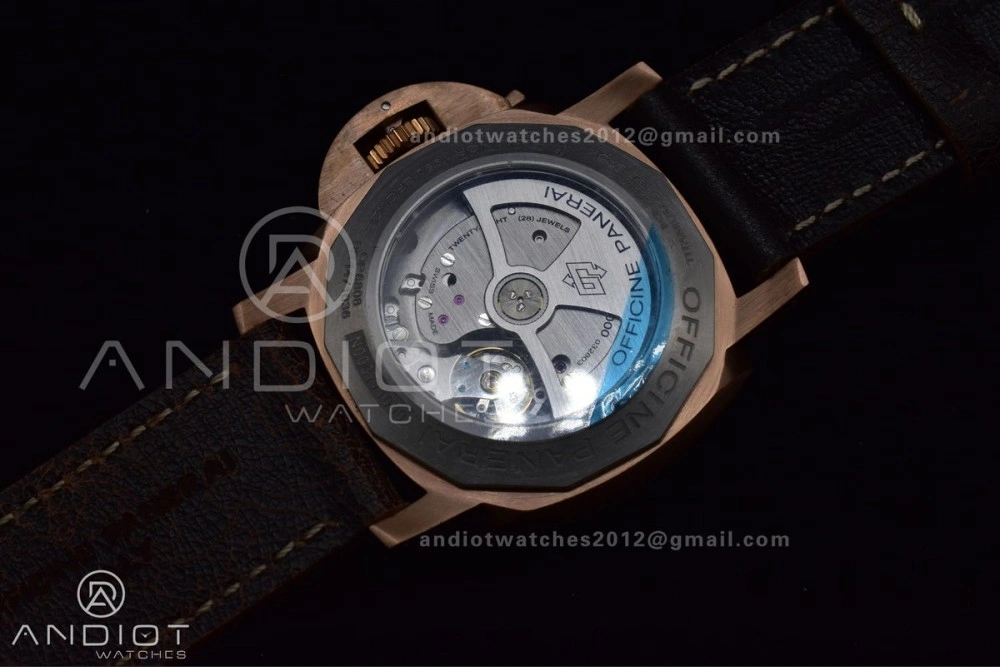PAM382 N Bronzo VSF 1:1 Best Edition on Brown Distressed Calfskin Strap P.9000 Super Clone V WrinkleFree 987