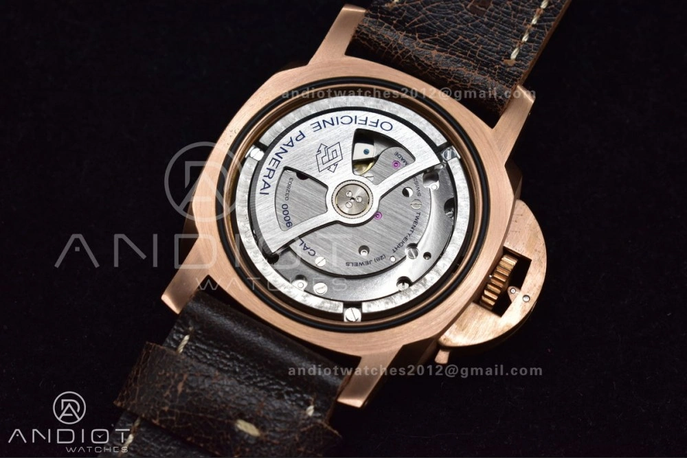PAM382 N Bronzo VSF 1:1 Best Edition on Brown Distressed Calfskin Strap P.9000 Super Clone V WrinkleFree 987