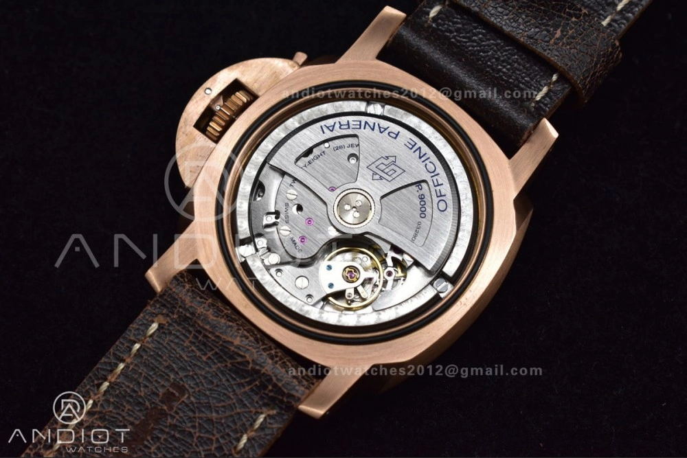PAM382 N Bronzo VSF 1:1 Best Edition on Brown Distressed Calfskin Strap P.9000 Super Clone V WrinkleFree 987