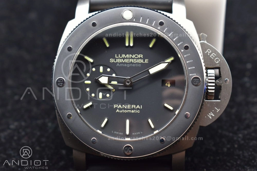 DailyWear PAM389 O VSF 1:1 Best Edition on Black Rubber Strap P.9000 Super Clone V 349