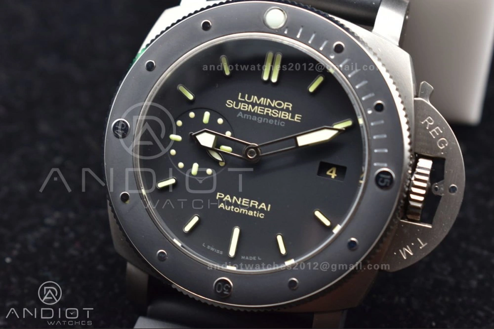 DailyWear PAM389 O VSF 1:1 Best Edition on Black Rubber Strap P.9000 Super Clone V 349