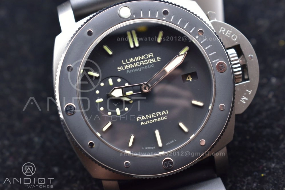 DailyWear PAM389 O VSF 1:1 Best Edition on Black Rubber Strap P.9000 Super Clone V 349