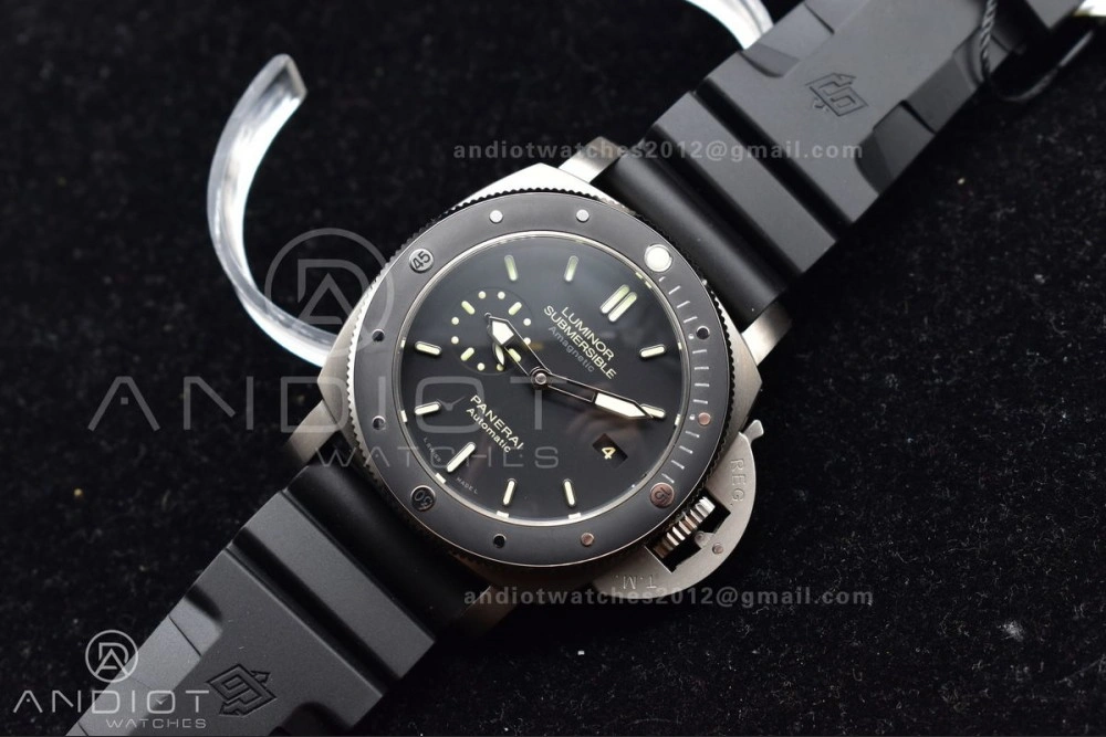DailyWear PAM389 O VSF 1:1 Best Edition on Black Rubber Strap P.9000 Super Clone V 349