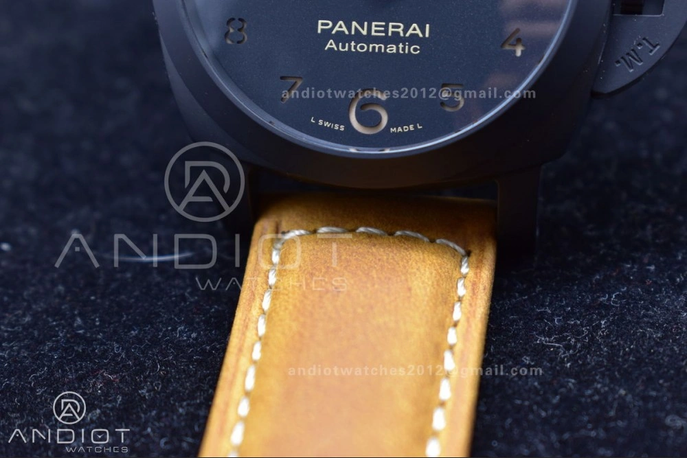 Soft PAM441 O Real Ceramic SBF 1:1 Best Edition on Brown Asso Strap P.9001 Super Clone 442