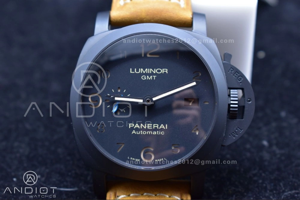 Soft PAM441 O Real Ceramic SBF 1:1 Best Edition on Brown Asso Strap P.9001 Super Clone 442