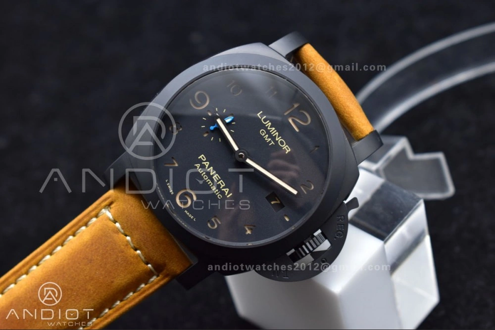 Soft PAM441 O Real Ceramic SBF 1:1 Best Edition on Brown Asso Strap P.9001 Super Clone 442