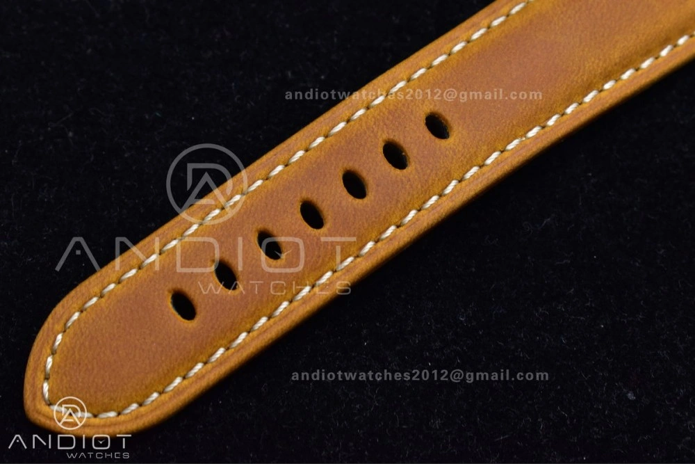 Soft PAM441 O Real Ceramic SBF 1:1 Best Edition on Brown Asso Strap P.9001 Super Clone 442