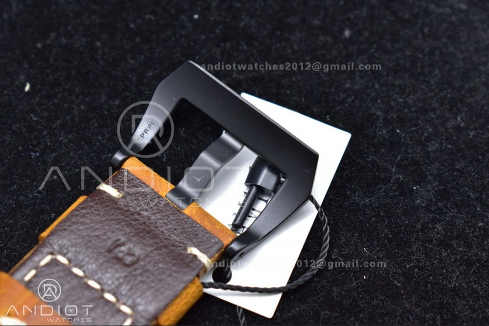 Soft PAM441 O Real Ceramic SBF 1:1 Best Edition on Brown Asso Strap P.9001 Super Clone 442