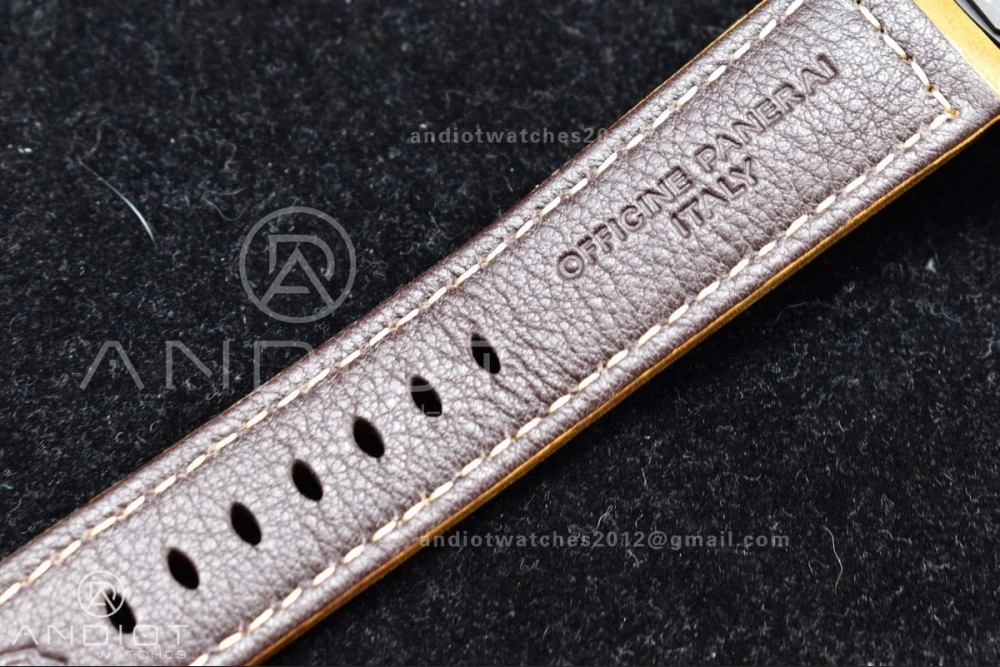 Soft PAM441 O Real Ceramic SBF 1:1 Best Edition on Brown Asso Strap P.9001 Super Clone 442