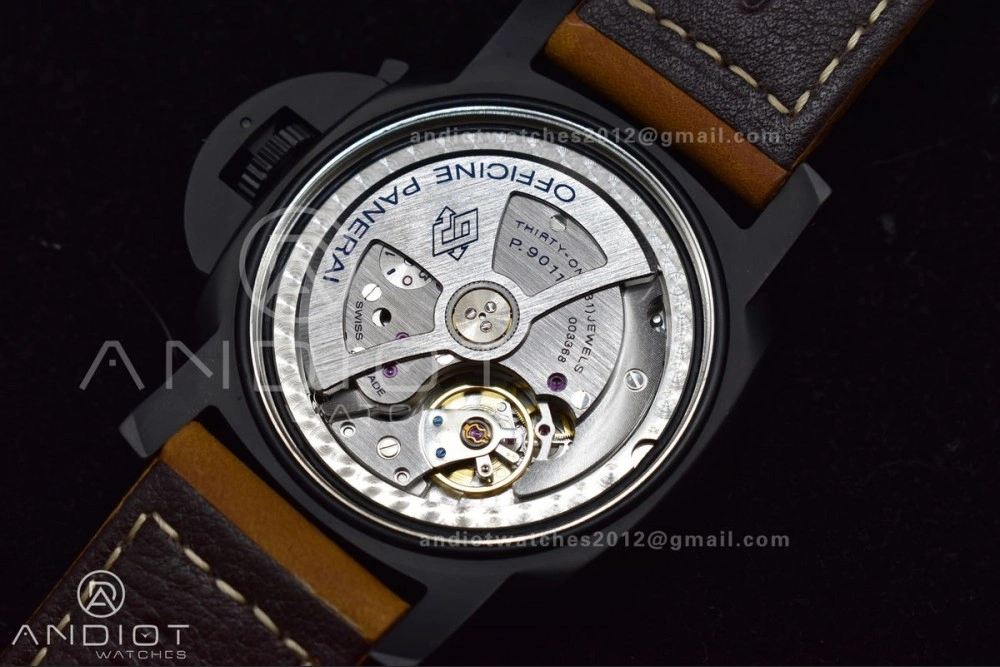 Soft PAM441 O Real Ceramic SBF 1:1 Best Edition on Brown Asso Strap P.9001 Super Clone 442