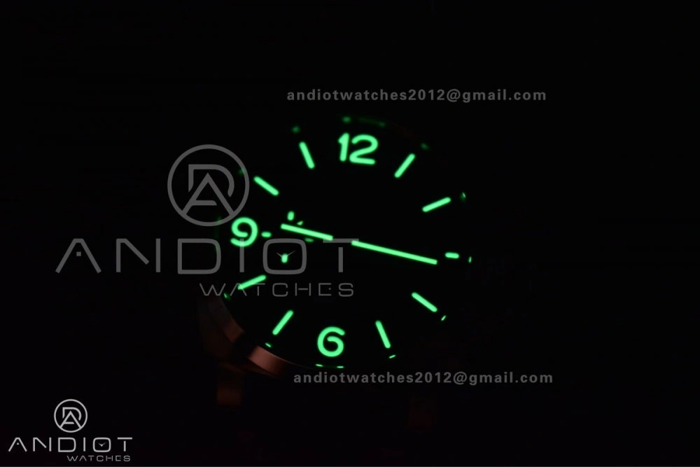 PAM732  TTF 1:1 Best Edition Dark Green Dial on Brown Leather Strap P OdorResistant 355