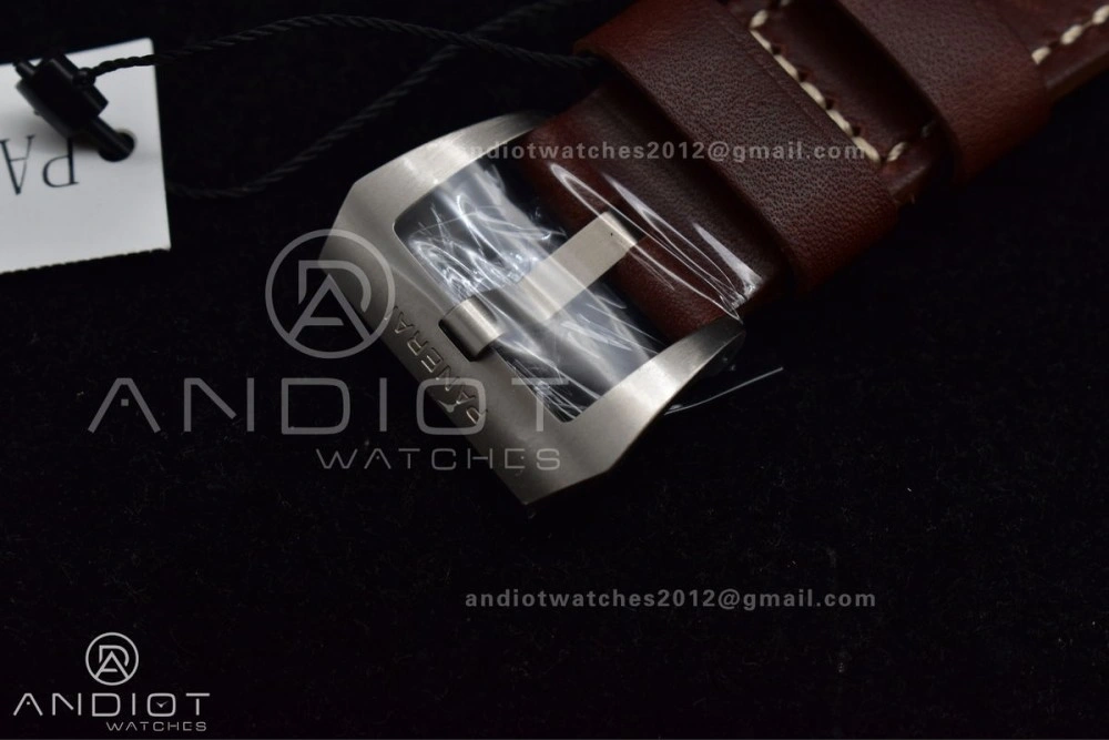 RelaxedFit PAM968 V Bronzo VSF 1:1 Best Edition Brown Ceramic Bezel and Dial on Brown Calfskin Strap P.9010 Clone 356