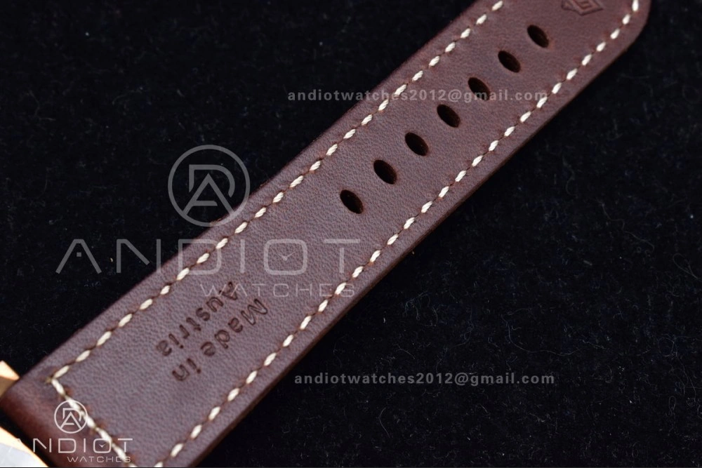 RelaxedFit PAM968 V Bronzo VSF 1:1 Best Edition Brown Ceramic Bezel and Dial on Brown Calfskin Strap P.9010 Clone 356