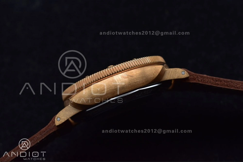 RelaxedFit PAM968 V Bronzo VSF 1:1 Best Edition Brown Ceramic Bezel and Dial on Brown Calfskin Strap P.9010 Clone 356