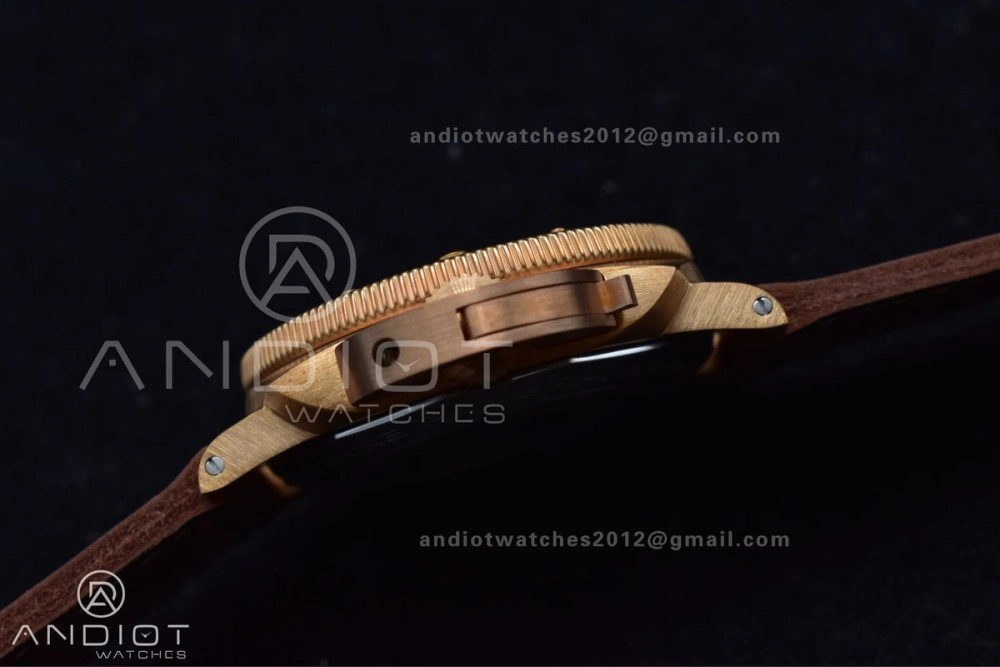 RelaxedFit PAM968 V Bronzo VSF 1:1 Best Edition Brown Ceramic Bezel and Dial on Brown Calfskin Strap P.9010 Clone 356