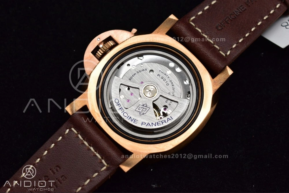 RelaxedFit PAM968 V Bronzo VSF 1:1 Best Edition Brown Ceramic Bezel and Dial on Brown Calfskin Strap P.9010 Clone 356