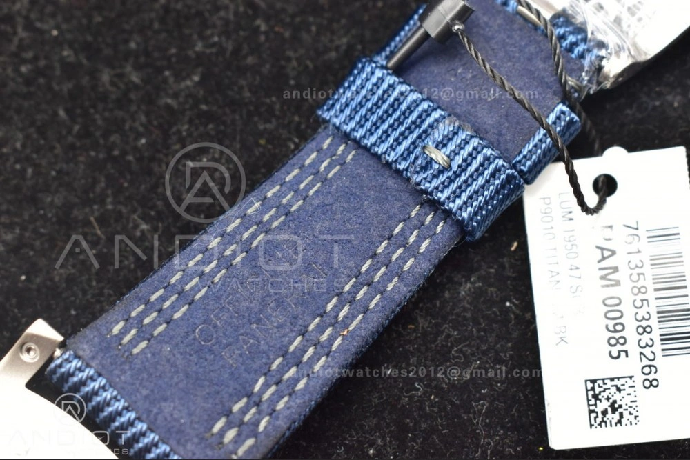 Fashionable PAM985 Mike Horn Submersible Tit Blue TI NY VSF P 351