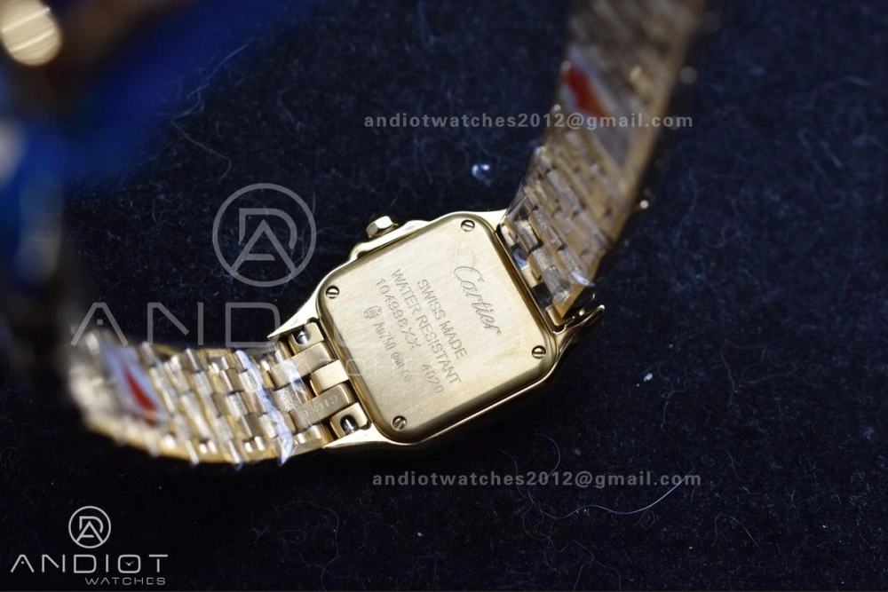 Classic Panthère 22mm BVF 1:1 Best Edition Full YG White Dial On Full YG Bracelet Ronda Quartz 214
