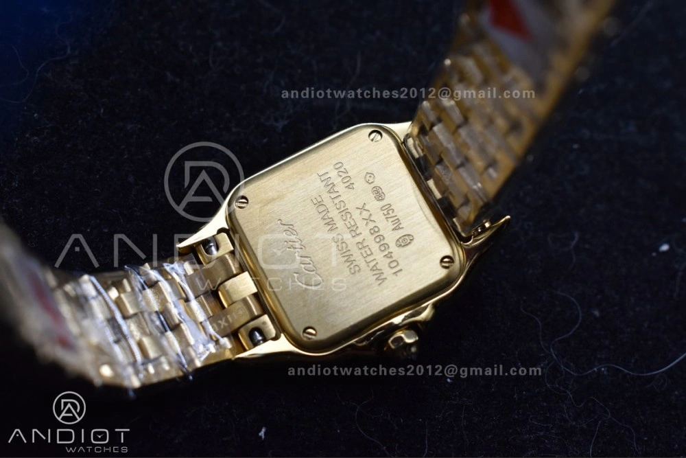 Classic Panthère 22mm BVF 1:1 Best Edition Full YG White Dial On Full YG Bracelet Ronda Quartz 214
