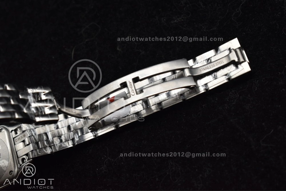 Trendsetting Panthère 22mm BVF 1:1 Best Edition SS White Dial Diamonds Bezel on SS Bracelet Ronda Quartz 208