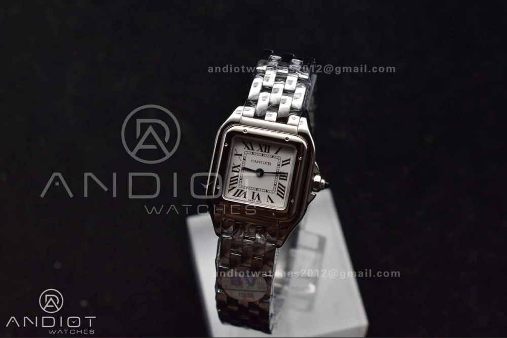 EyeCatching Panthère 22mm BVF 1:1 Best Edition SS White Dial on SS Bracelet Ronda Quartz 227