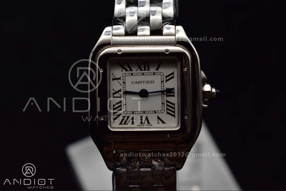 EyeCatching Panthère 22mm BVF 1:1 Best Edition SS White Dial on SS Bracelet Ronda Quartz 227