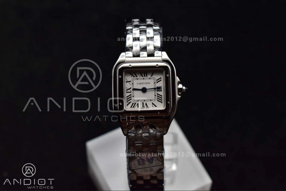 EyeCatching Panthère 22mm BVF 1:1 Best Edition SS White Dial on SS Bracelet Ronda Quartz 227