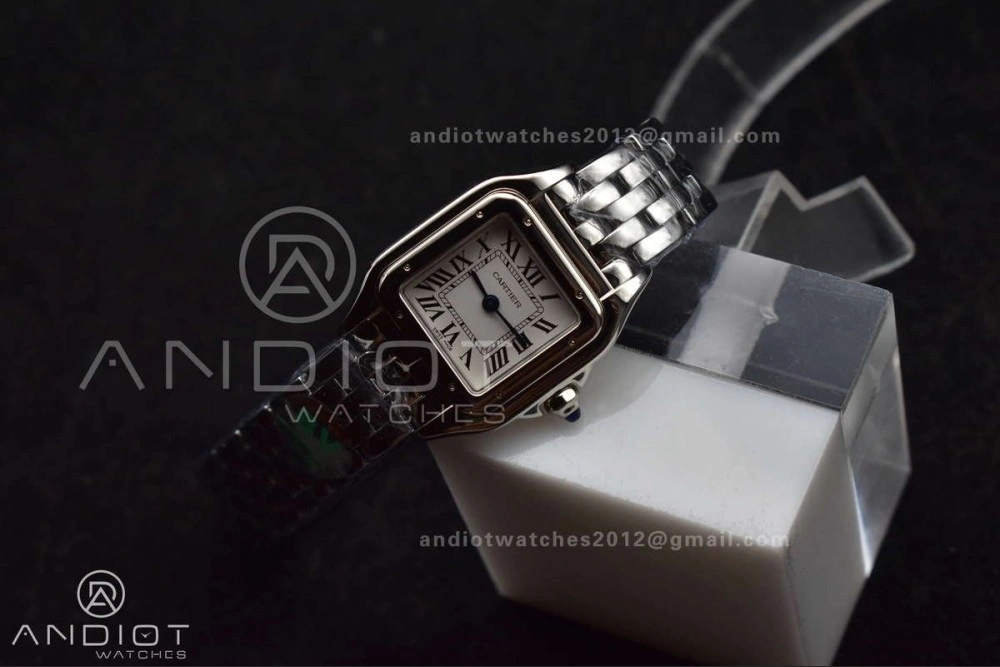 EyeCatching Panthère 22mm BVF 1:1 Best Edition SS White Dial on SS Bracelet Ronda Quartz 227