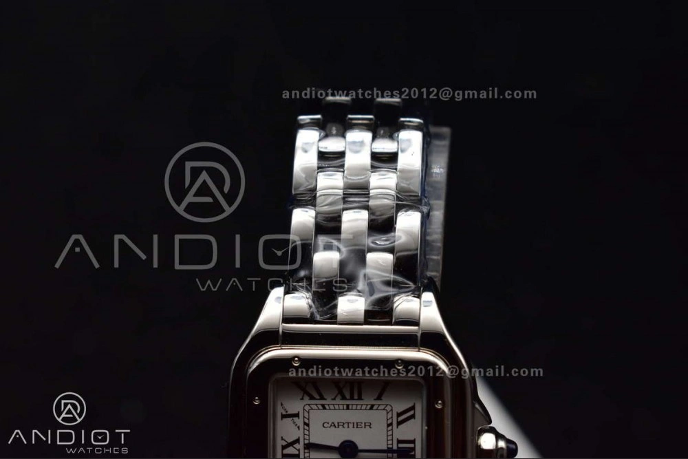 EyeCatching Panthère 22mm BVF 1:1 Best Edition SS White Dial on SS Bracelet Ronda Quartz 227