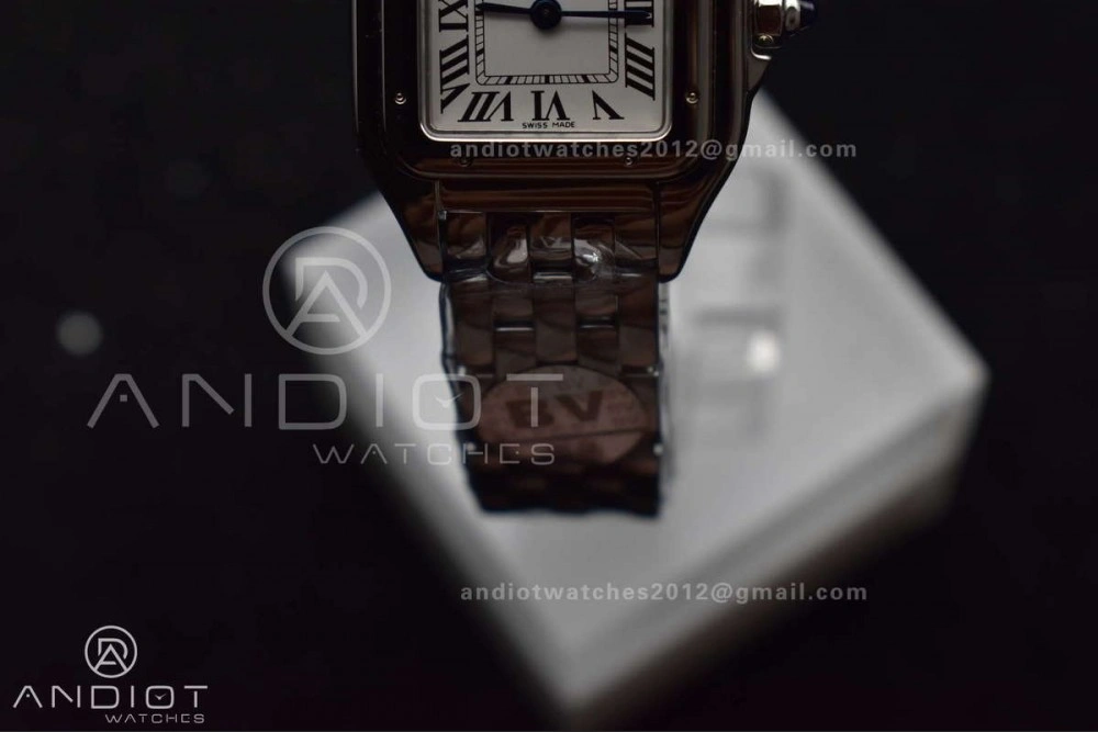 EyeCatching Panthère 22mm BVF 1:1 Best Edition SS White Dial on SS Bracelet Ronda Quartz 227