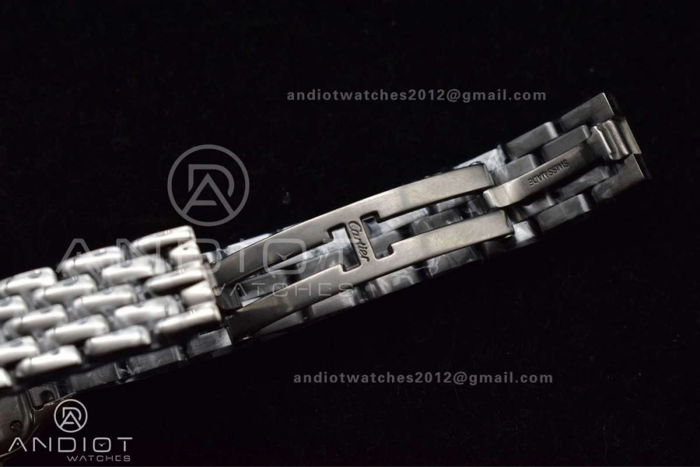 EyeCatching Panthère 22mm BVF 1:1 Best Edition SS White Dial on SS Bracelet Ronda Quartz 227