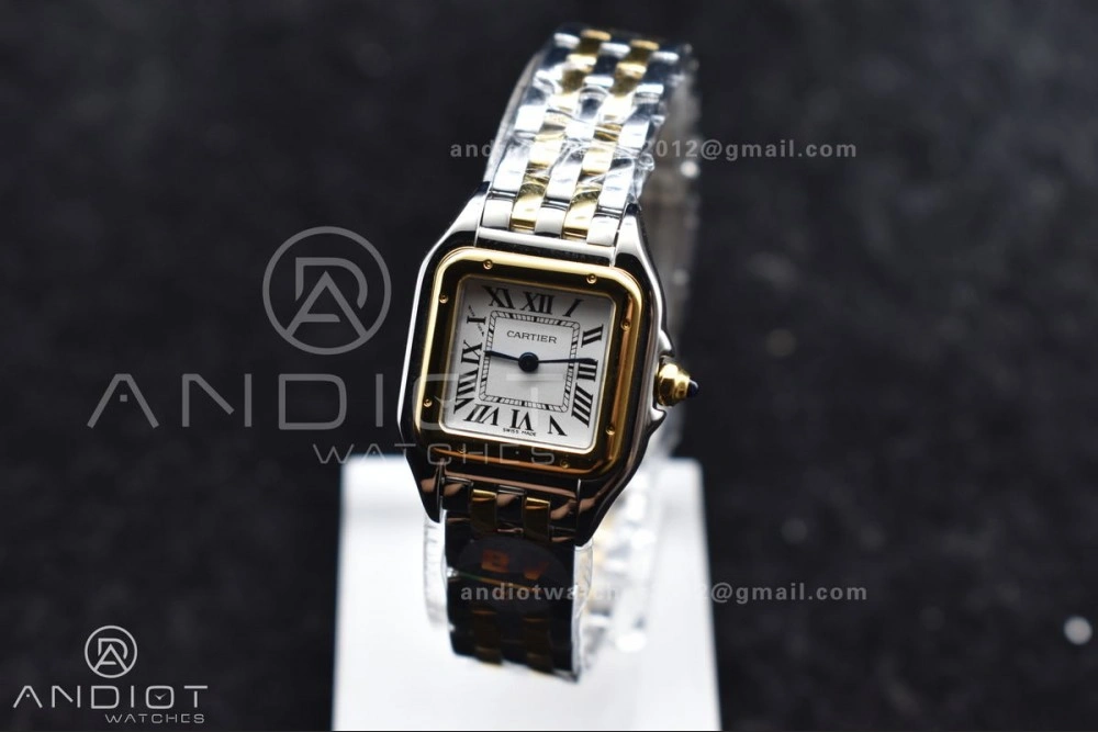 Panthère 22mm BVF 1:1 Best Edition SS YG White Dial on SS YG Bracelet Ronda Quartz Sophisticated 213