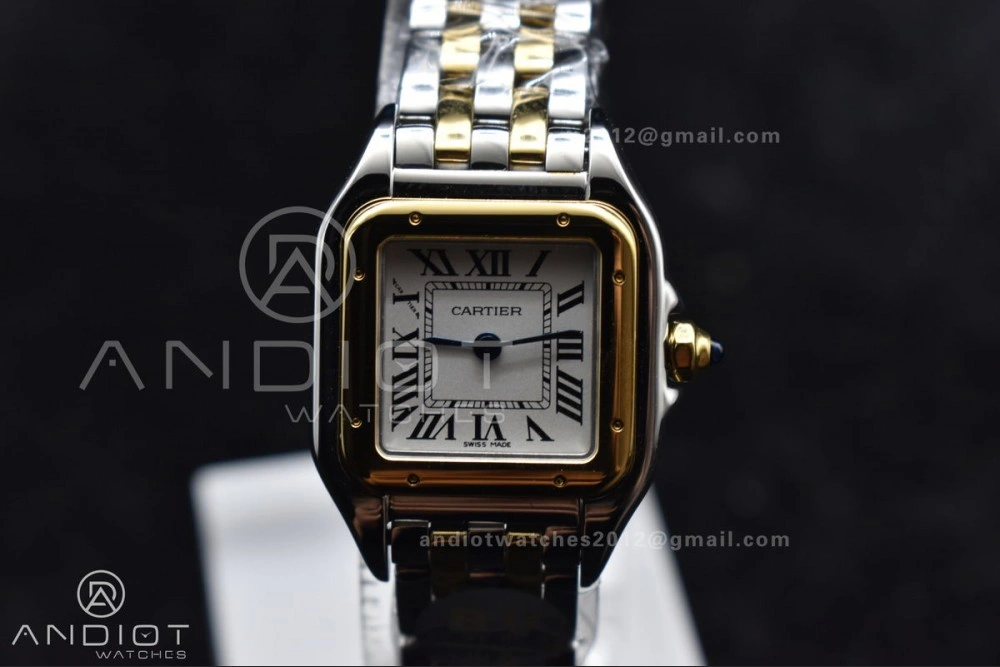 Panthère 22mm BVF 1:1 Best Edition SS YG White Dial on SS YG Bracelet Ronda Quartz Sophisticated 213