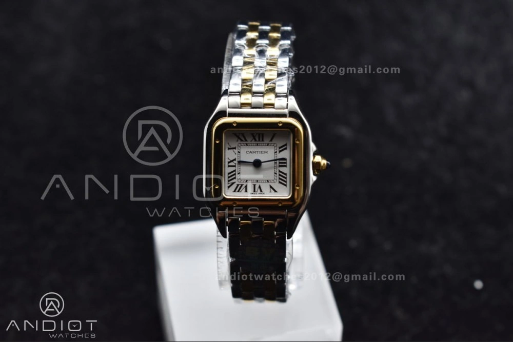 Panthère 22mm BVF 1:1 Best Edition SS YG White Dial on SS YG Bracelet Ronda Quartz Sophisticated 213