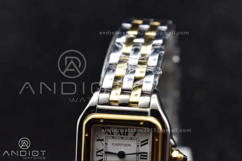 Panthère 22mm BVF 1:1 Best Edition SS YG White Dial on SS YG Bracelet Ronda Quartz Sophisticated 213