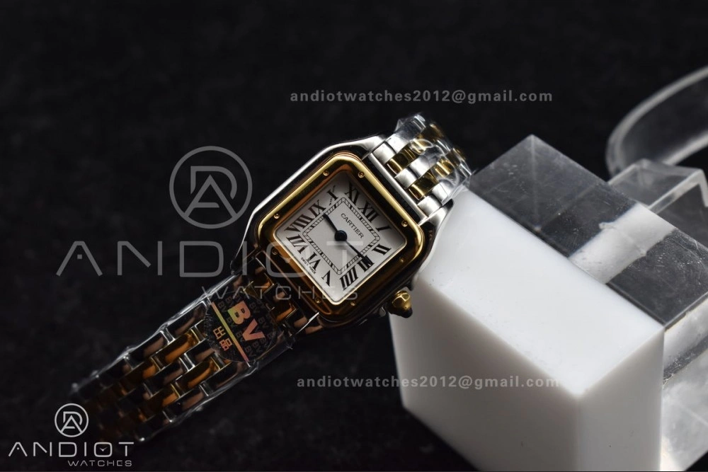 Panthère 22mm BVF 1:1 Best Edition SS YG White Dial on SS YG Bracelet Ronda Quartz Sophisticated 213