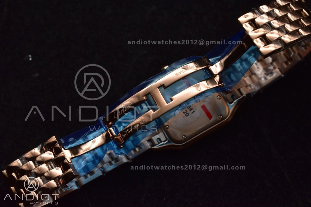 Panthère 27mm BVF 1:1 Best Edition RG White Dial Diamonds Bezel on RG Bracelet Ronda Quartz Original 209