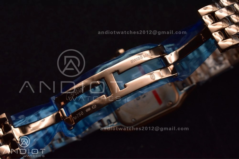Panthère 27mm BVF 1:1 Best Edition RG White Dial Diamonds Bezel on RG Bracelet Ronda Quartz Original 209
