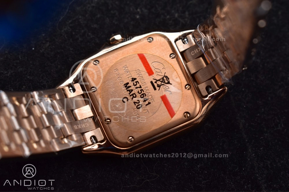 Panthère 27mm BVF 1:1 Best Edition RG White Dial Diamonds Bezel on RG Bracelet Ronda Quartz Original 209