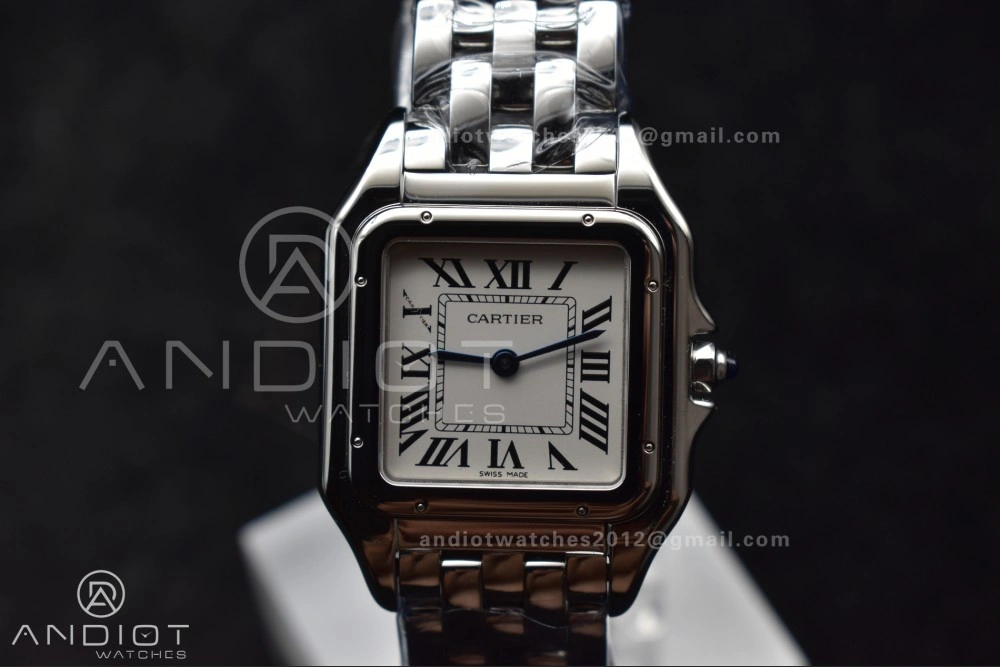 Panthère 27mm BVF 1:1 Best Edition SS White Dial on SS Bracelet Ronda Quartz Resilient 231