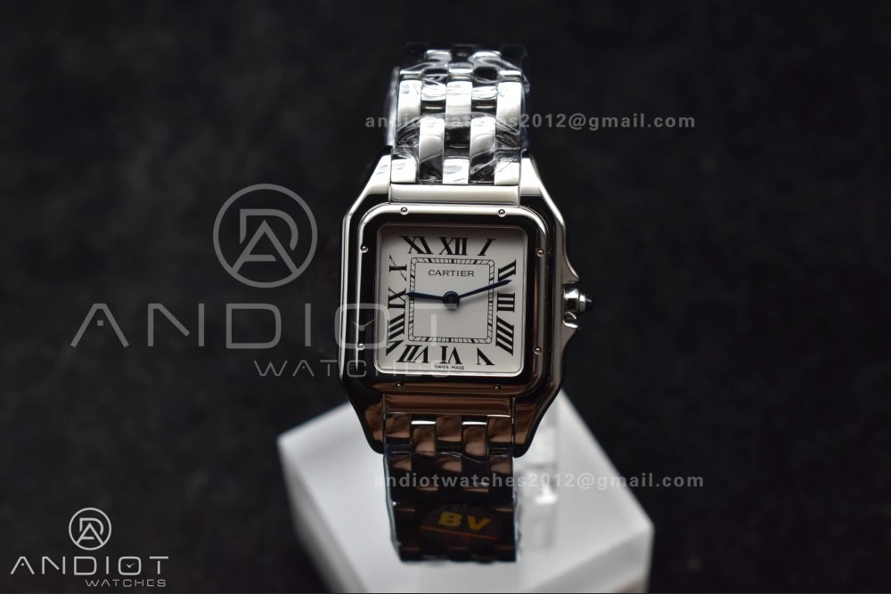 Panthère 27mm BVF 1:1 Best Edition SS White Dial on SS Bracelet Ronda Quartz Resilient 231