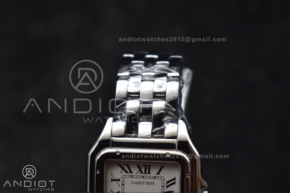 Panthère 27mm BVF 1:1 Best Edition SS White Dial on SS Bracelet Ronda Quartz Resilient 231