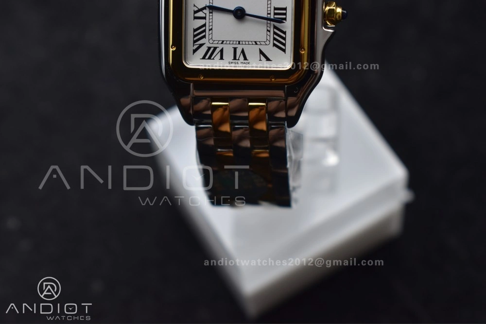 Panthère 27mm BVF 1:1 Best Edition SS YG White Dial Stainless Bezel on SS YG Bracelet Ronda Quartz UrbanChic 234