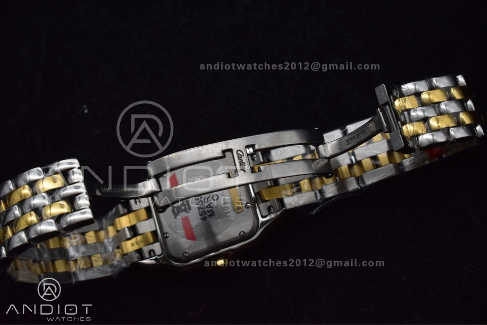 Panthère 27mm BVF 1:1 Best Edition SS YG White Dial Stainless Bezel on SS YG Bracelet Ronda Quartz UrbanChic 234