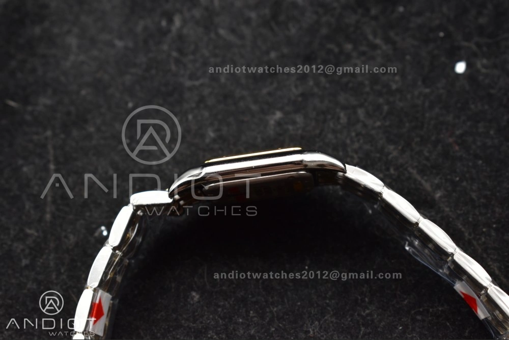 Panthère 27mm BVF 1:1 Best Edition SS YG White Dial Stainless Bezel on SS YG Bracelet Ronda Quartz UrbanChic 234